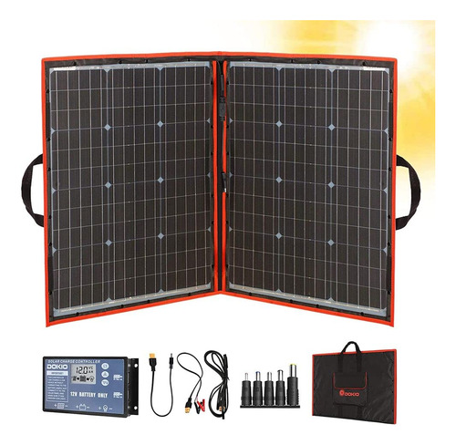 Dokio Xx Panel Solar Monocristalino, Plegable, De 12 voltios