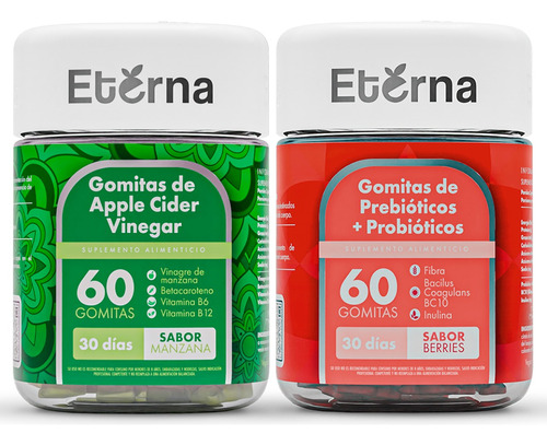 Pack Gomitas De Vinagre De Manzana + Probiótico Y Prebiótico
