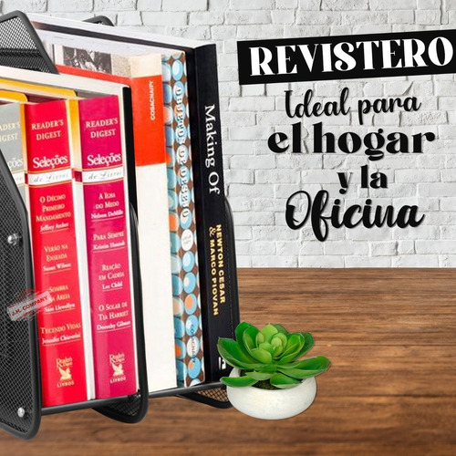 Revistero Organizador Papeles Escritorio Oficina Metal