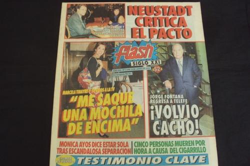 Revista Flash # 1046 (6/6/00) Tapa Cacho Fontana