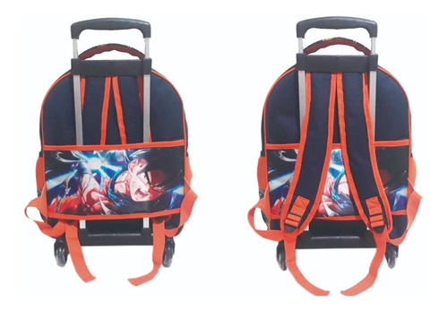 Kit Mochila De Rodinhas Dragon Ball Instinto Superior Tam G