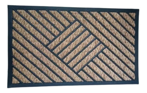  Alfombra Felpudo Fibra De Coco Y Goma 75x45 Cm T.o