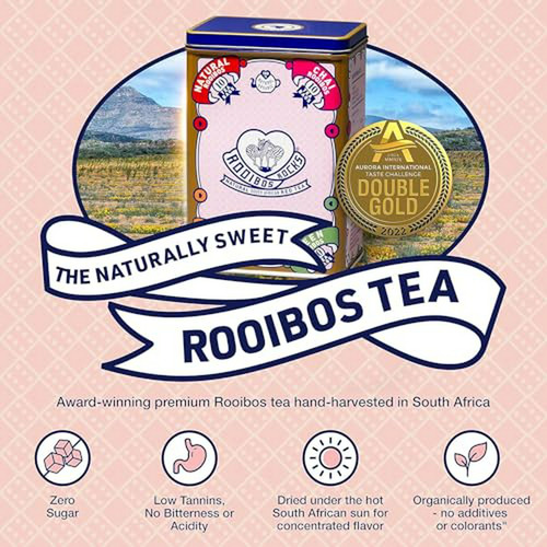 Set De Regalo De 40 Bolsitas De Té Rooibos En Lata Vintage