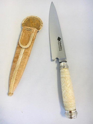 Imagen 2 de 6 de Cuchillo Artesanal 15 Cm C/crudo /acero Inox 440 Y Alpaca.