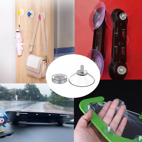 Tornillo Para Colgar Coche, Ventosa Transparente, Resistente