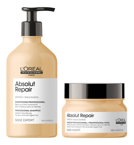 Kit Loreal Absolut Loreal Repair Shampoo 500ml + Máscara 250