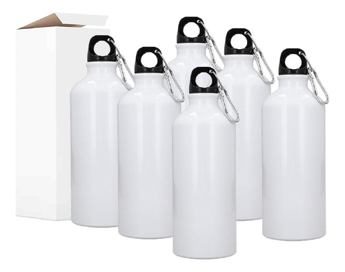 Pack De 6 Botellas Aluminio Para Sublimación 600ml