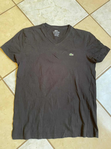 Playera Lacoste 3 O S Negra