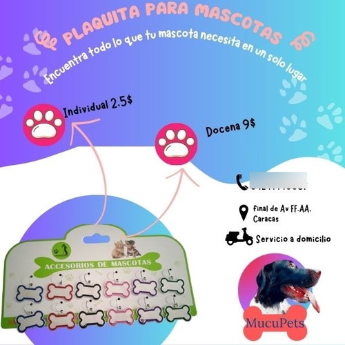 Placa De Identificación Para Mascotas