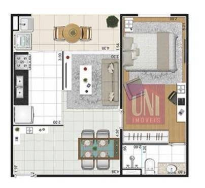 Imagem 6 de 6 de Apartamento Com 1 Dormitório À Venda, 49 M² Por R$ 436.590 - Melville Empresarial Ii - Barueri/sp - Ap1861