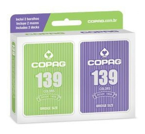 Baralho Copag 139 C/2 Naipe Grande Poker 54 Cartas Colors