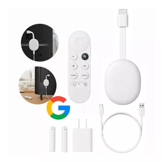 Google Chromecast With Google Tv 4k De Voz Snow 8gb 2gb Ram