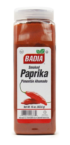 Pimenton Paprika Ahumada 453 Gr Badia - Especias Sin Tacc