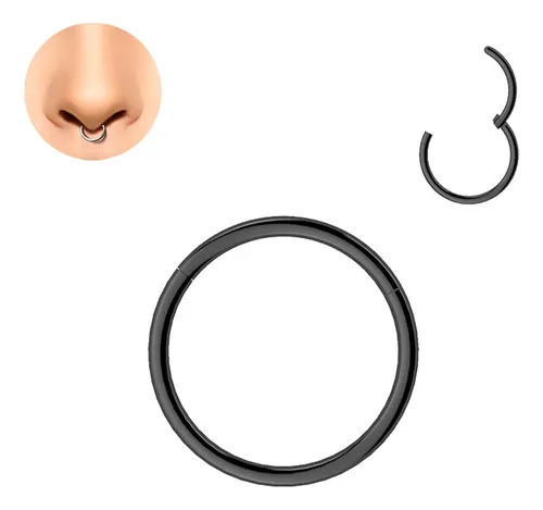 Piercing Aro Continuo En Acero Quirúrgico Sistema Clicker