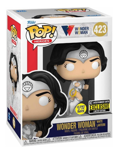 Funko Pop! Wonder Woman Linterna Blanca 423 Gitd Dc Comic