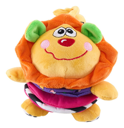 Peluche Musical Cuna Bebé Didáctico Animales Cuna Carriola Color Naranja / León