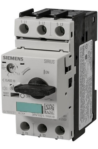 Guardamotor Siemens 3rv Regulación 5.5 - 8  Amp, 3 Hp