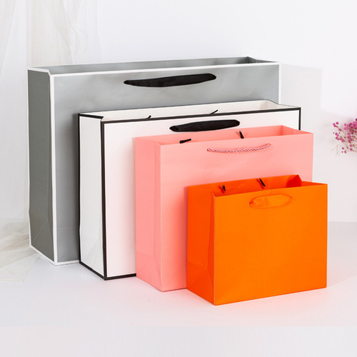 Bolsa Horizontal Rosa Blanca De Cartón 4 32 De Largo