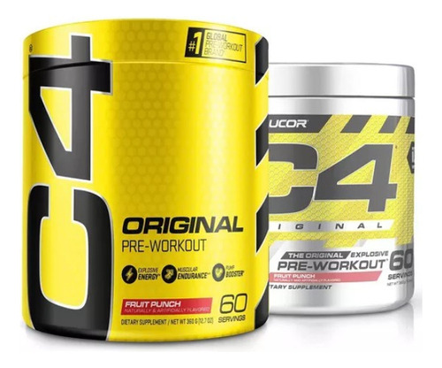 C4 Pre Entreno Explosivo Preworkout 60 Serv