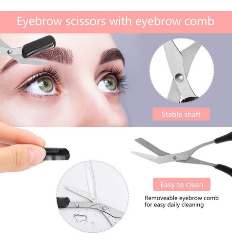 Peine Plegable Para Pestañas Cejas Afeitador Recortar Mujer