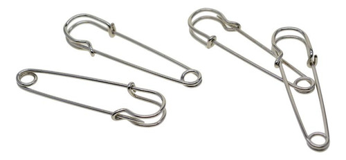 6 X 50 Piezas Broches De Seguridad Metal Pinza Sujeción
