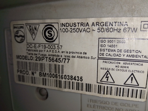 Televisor Philips 29 Pulgadas Usado No Funciona. (Usado)