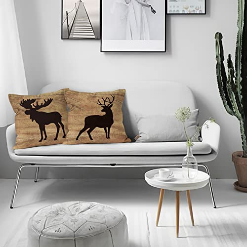 Decoración De Cabaña De Troncos, Funda De Almohada De...