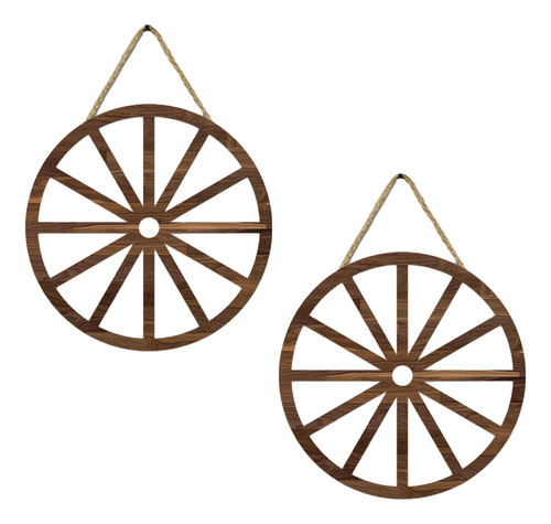 Rueda De Carreta De Madera De 2 Uds, Accesorios Decorativos