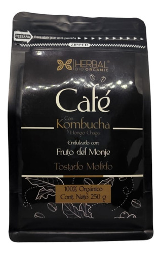 Café Con Kombucha Y Chaga Fruto Monje Molido Bio Organic