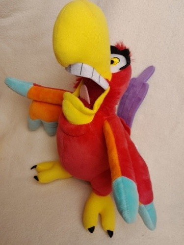 Peluche Original Logo Loro De Jafar Aladino Disney 27cm.