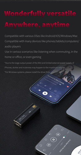 Fiio Ka3 Dac Tipo C Es9038q2m Amplificador Portatil Hi Res