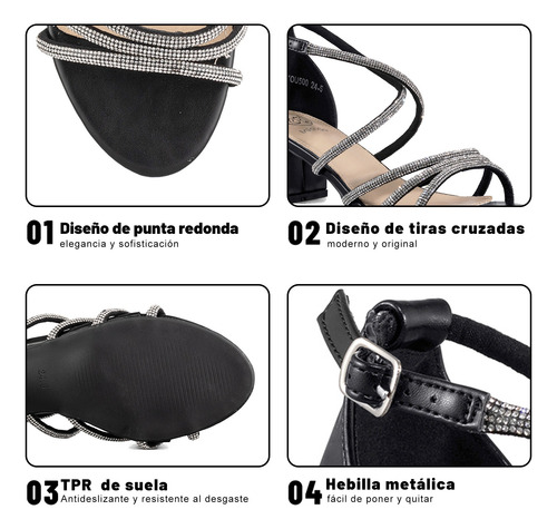Weide Sandalias De Tacón Media Punta Para Mujer Moda Cómodo