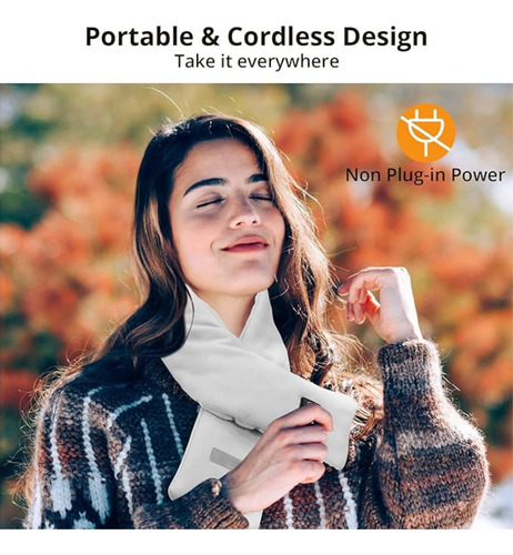 Bufanda Calentada Eléctrica Tunuskat Modelo Invierno Usb Color Diseño De La Tela Talle