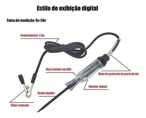 A Interruptor De Prueba De Polaridad Automotriz 6v, 12v, 24v