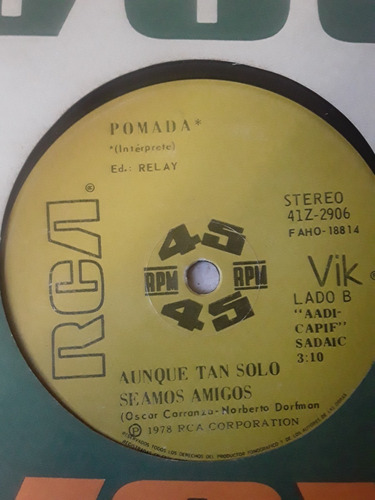 Pomada Nuestra Última Tarde Seamos Amigos Single Vinil Kktus