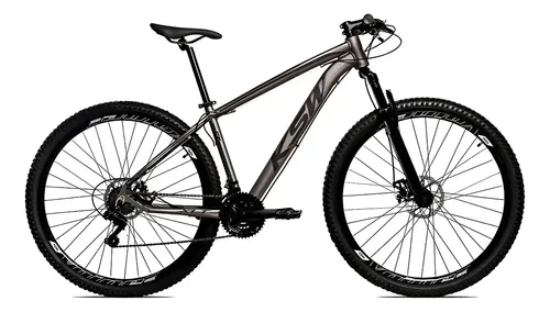 Bicicleta Alumínio Aro 29 Ksw 24v Freio Disco Xlt Cor Grafite Tam...