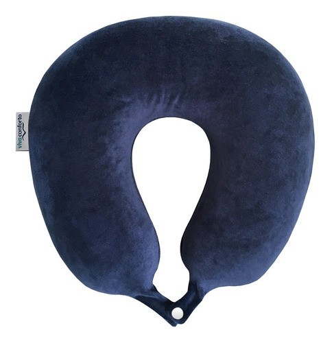 Imagem 1 de 7 de Travesseiro Pescoço Nasa Viva Conforto Azul Marinho