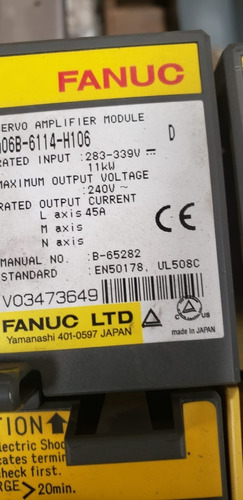 Fanuc Ao6b-6114-h106 Servo Amplificador