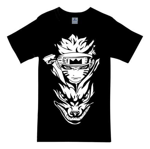 Remera Camiseta Naruto Anime Manga Negra