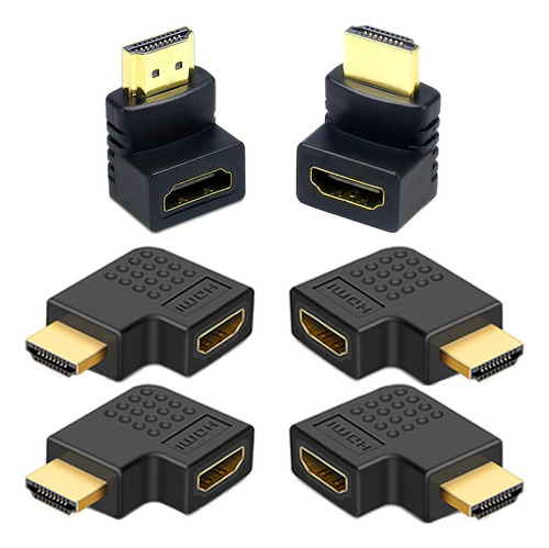 Paquete De 6 Adaptadores En Angulo 3d Y 4k Hdmi Combo 2 Pie