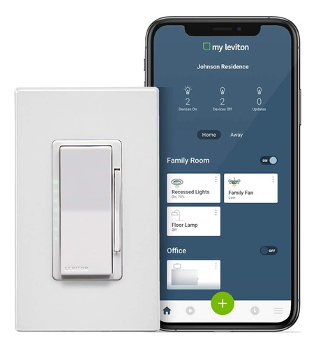 Leviton Dw6hd-1bz Decora Smart Wi-fi 600w Incandescente/300w