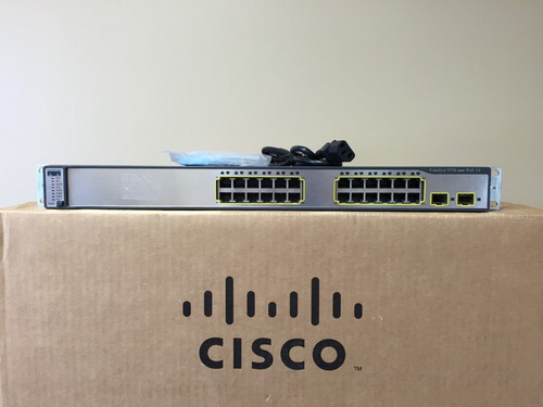 Imagem 2 de 3 de Switch Fast Poe Cisco 3750 24 Portas Ws-3750-24ps-s Com Nfe