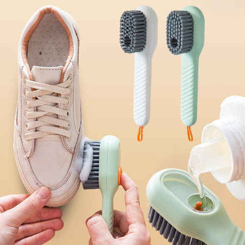 Cepillo De Limpieza Con Dispensador De Jabón Para Zapatos