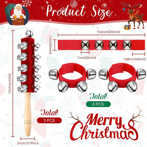 Gv Juego De Cascabeles Para Trineo, Pulsera Jingle Bells