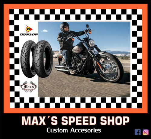 Cubierta 130/90-16 Dunlop Trasera Custom Sportster Maxspeeds