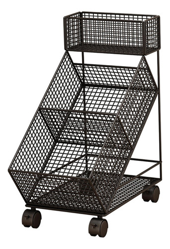Cesta De Verduras De Frutas, Carrito De Rodaje Utilitario,