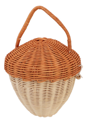 Cesta Decorativa De Ratán Con Forma De Hongo