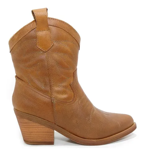 Botas Texanas Mujer Ca a Media Cuero Clasicas Savage Gz 91