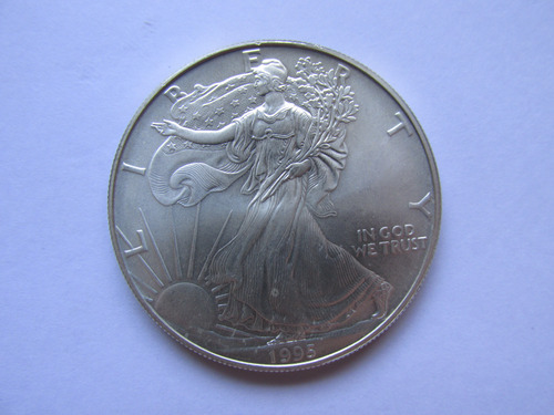 Moneda Estados Unidos 1 Dollar Liberty 1 Onza Plata Año 1995 (Usado)