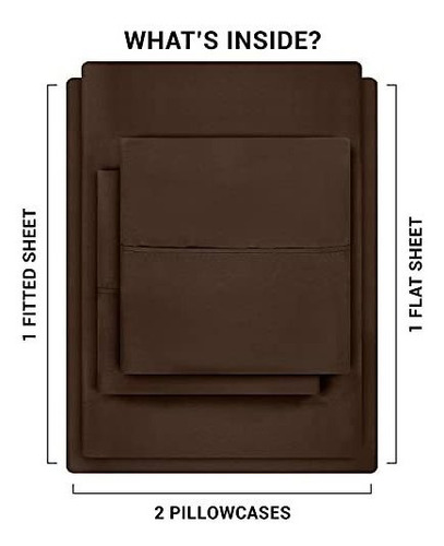 Sabanas King Fundas Para Almohada De Microfibra Color Marron